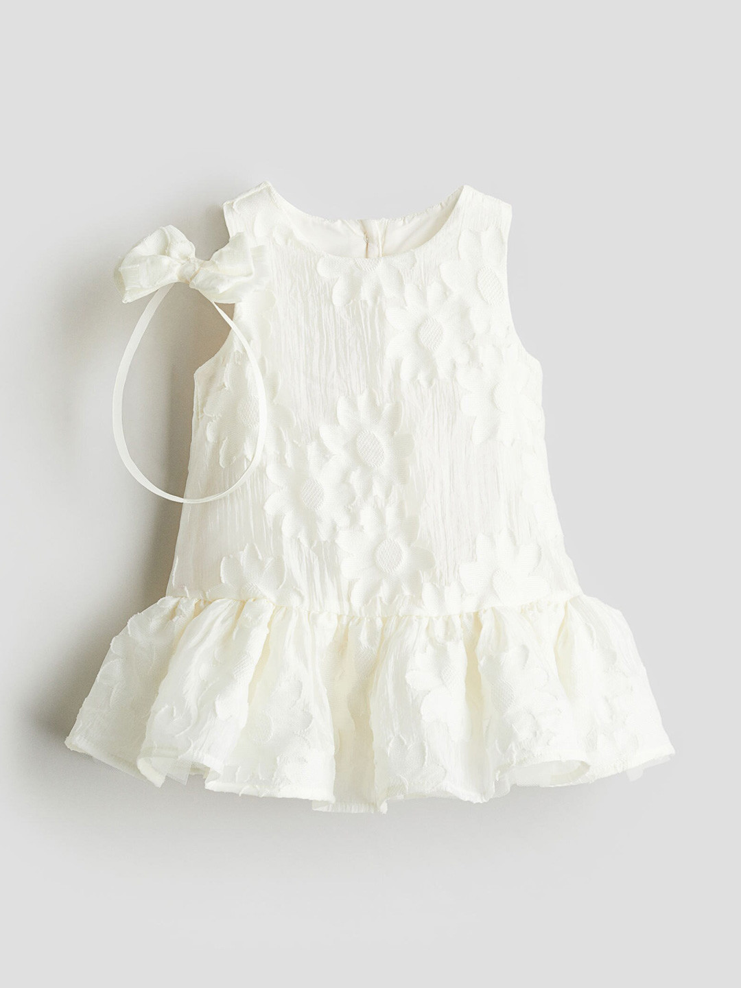 

H&M Girls 2-Piece Jacquard-Weave Set, White