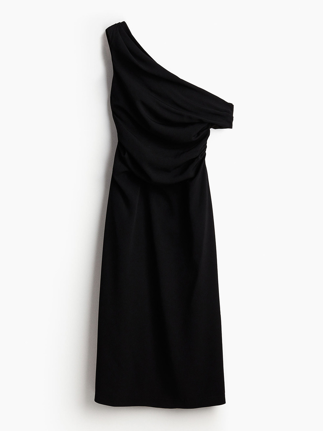 

H&M Women Draped One-Shoulder Dress, Black