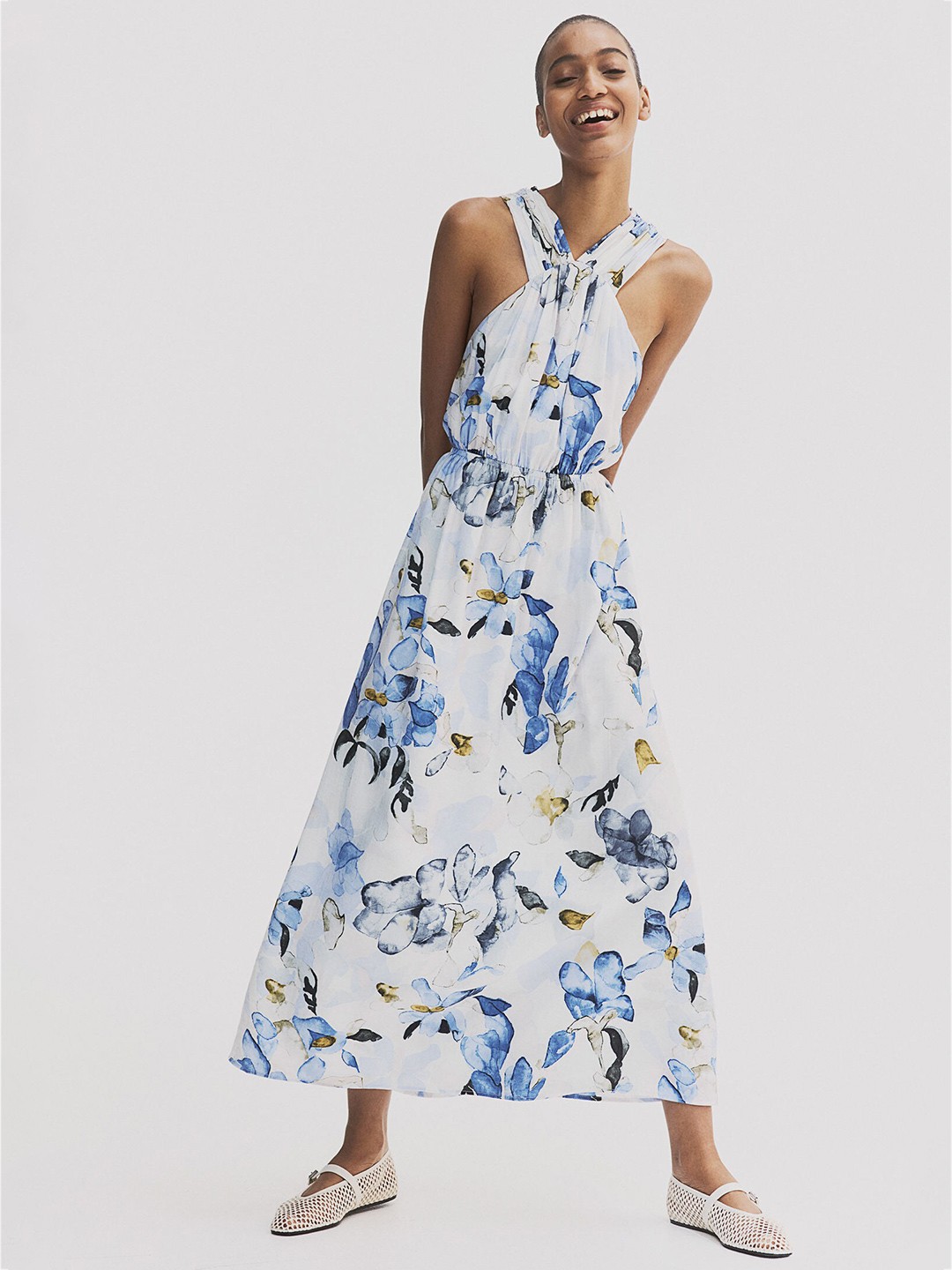 

H&M Open-Back Dress, White