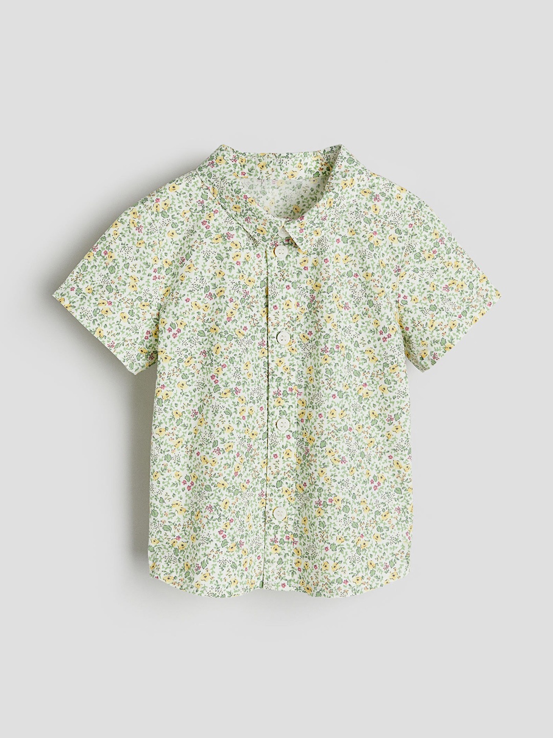 

H&M Boys Short-Sleeved Patterned Shirt, White