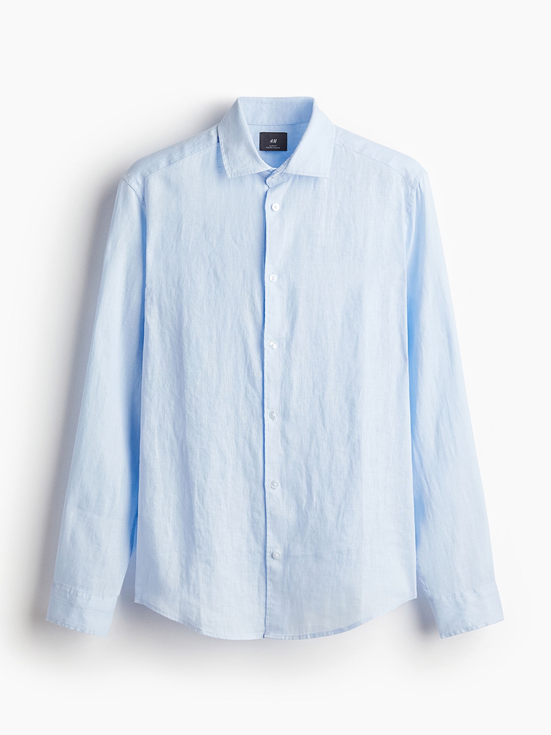 

H&M Men Slim-Fit Linen Shirt, Blue