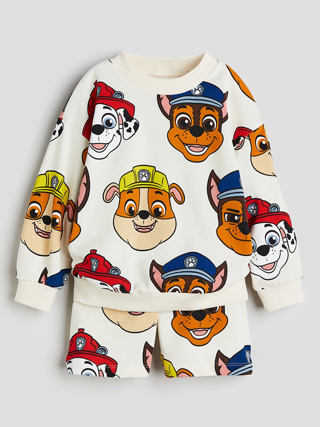 

H&M Boys 2-Piece Printed Sweatshirt Set, White