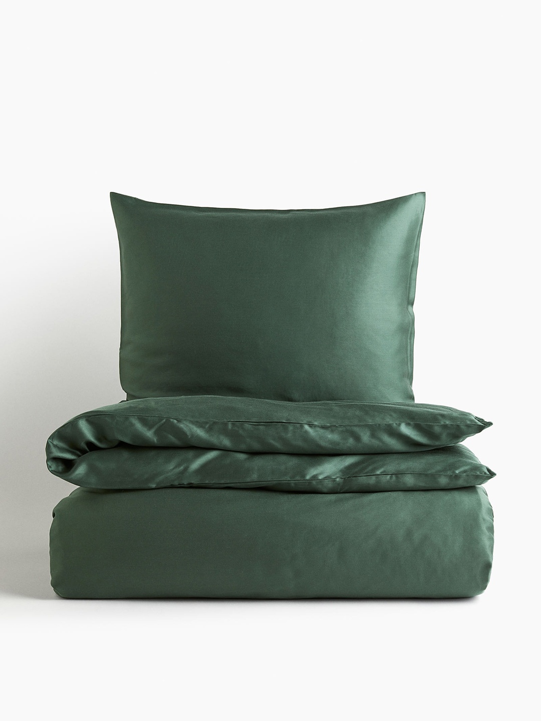 

H&M Green Satin Single Duvet Cover Set
