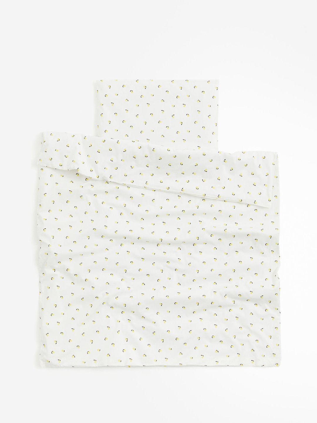 

H&M White Pure Cotton Cot Duvet Cover Set