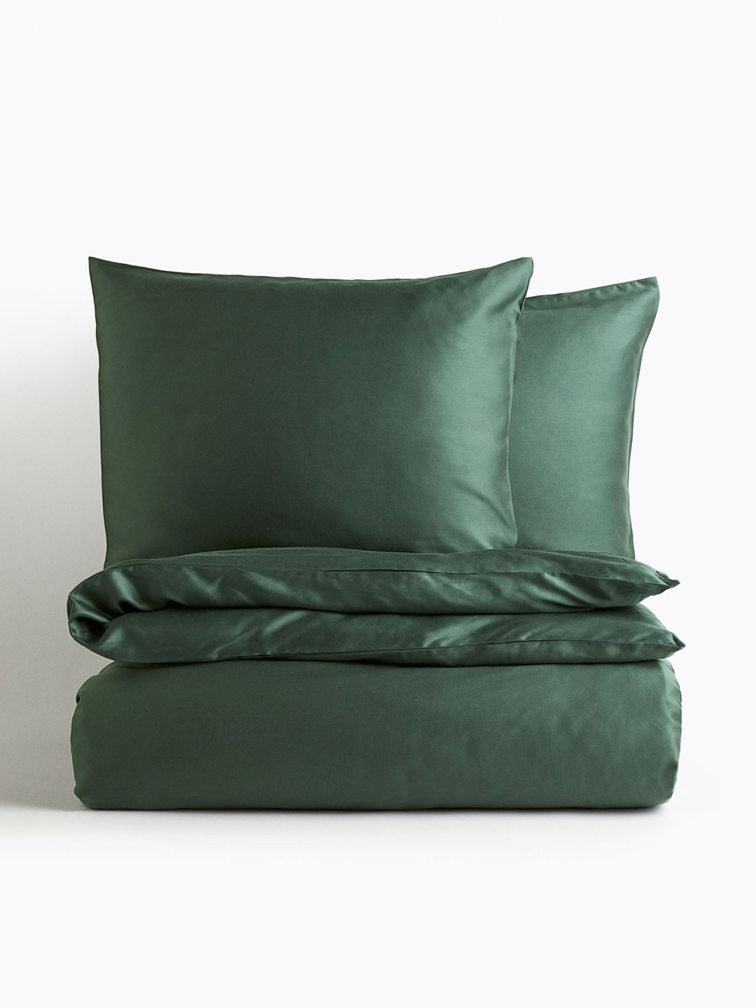 

H&M Green Lyocell Double/King Duvet Cover Set
