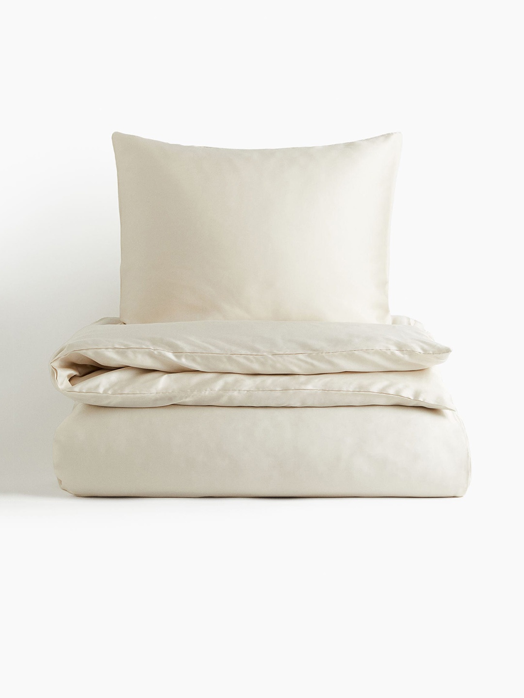 

H&M Beige Satin Single Duvet Cover Set