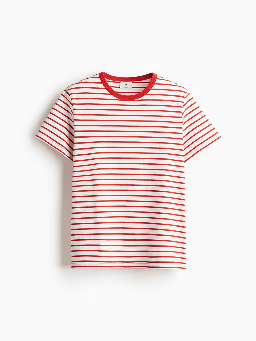 

H&M Men Pure Cotton Regular Fit T-shirt, Red
