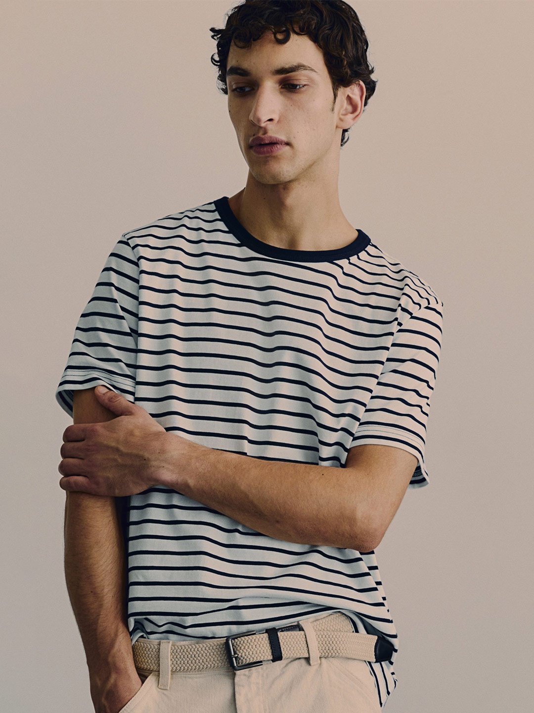 

H&M Pure Cotton Regular Fit T-shirt, Blue