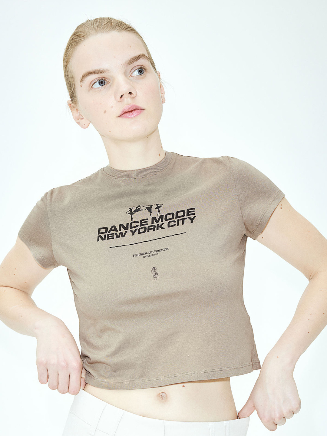 

H&M Pure Cotton Printed T-shirt, Beige