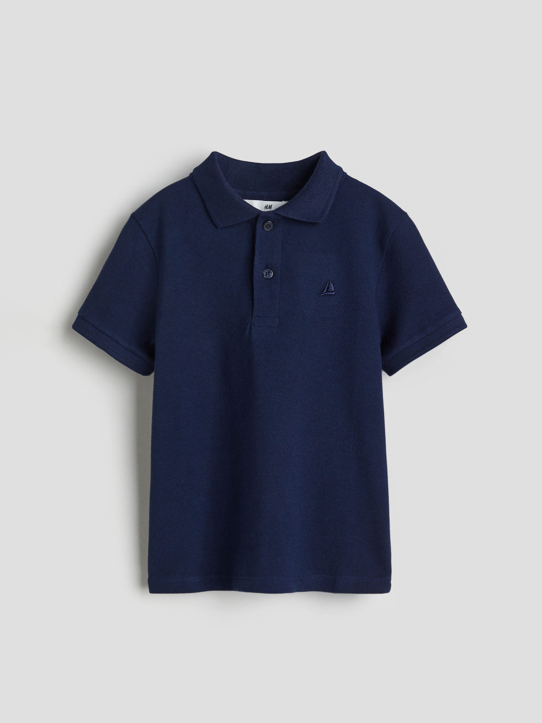

H&M Boys Pure Cotton Pique Polo Shirt, Blue