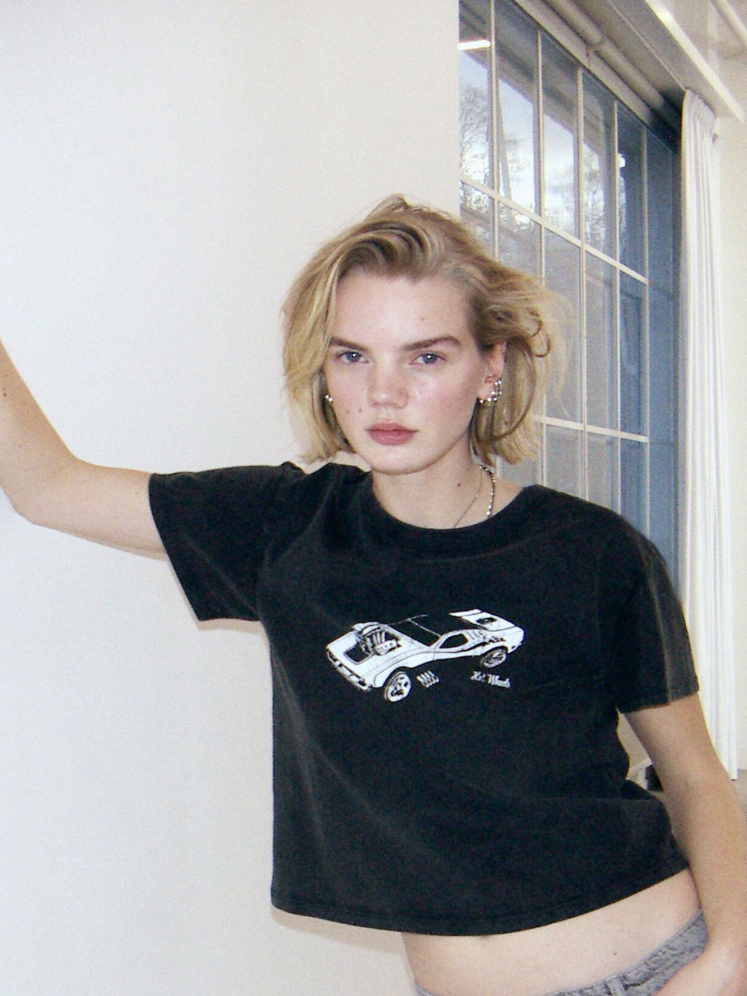 

H&M Pure Cotton Printed T-shirt, Black