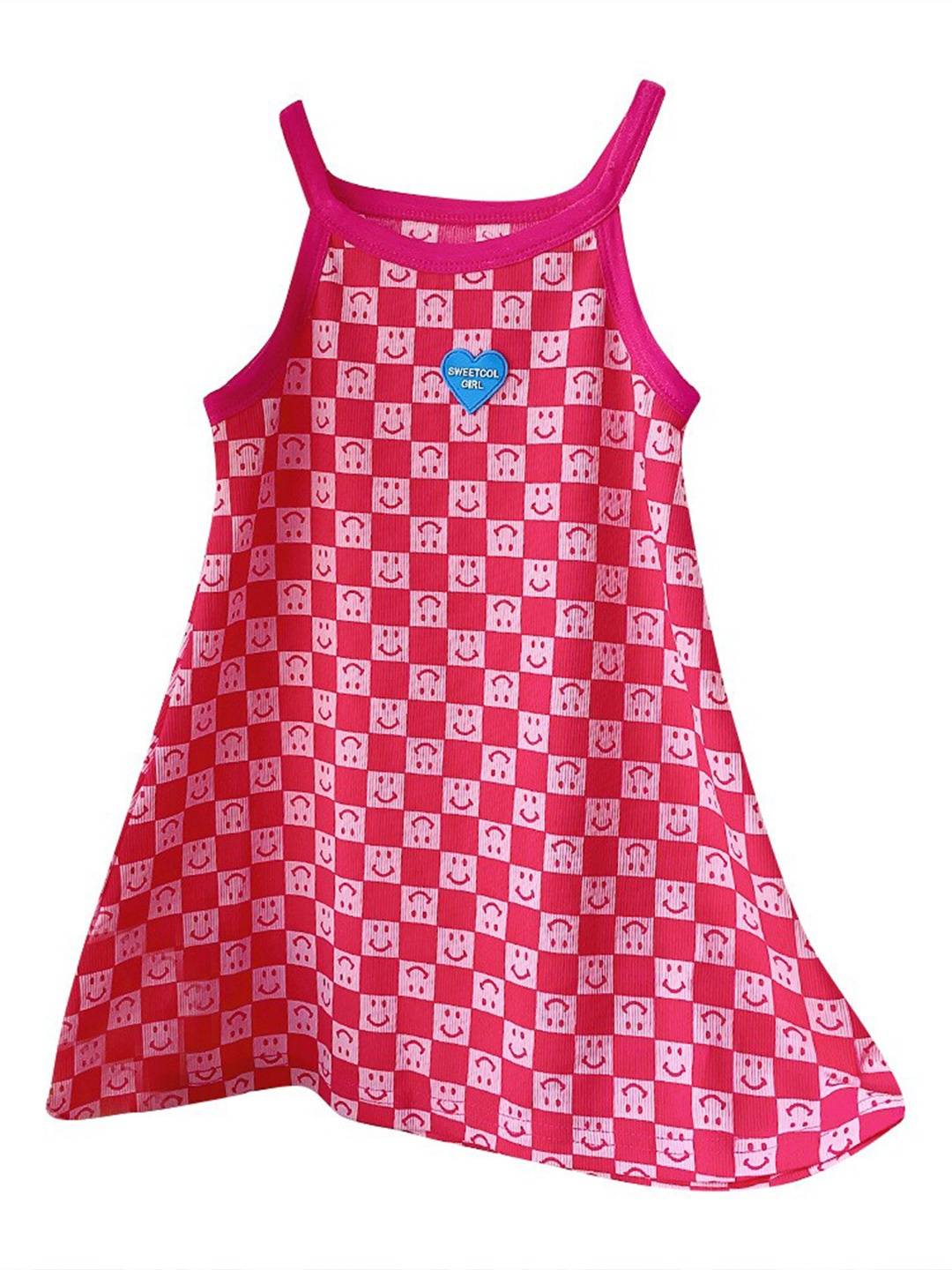 

StyleCast x Revolte Girls Pink Conversational Print Cotton A-Line Dress
