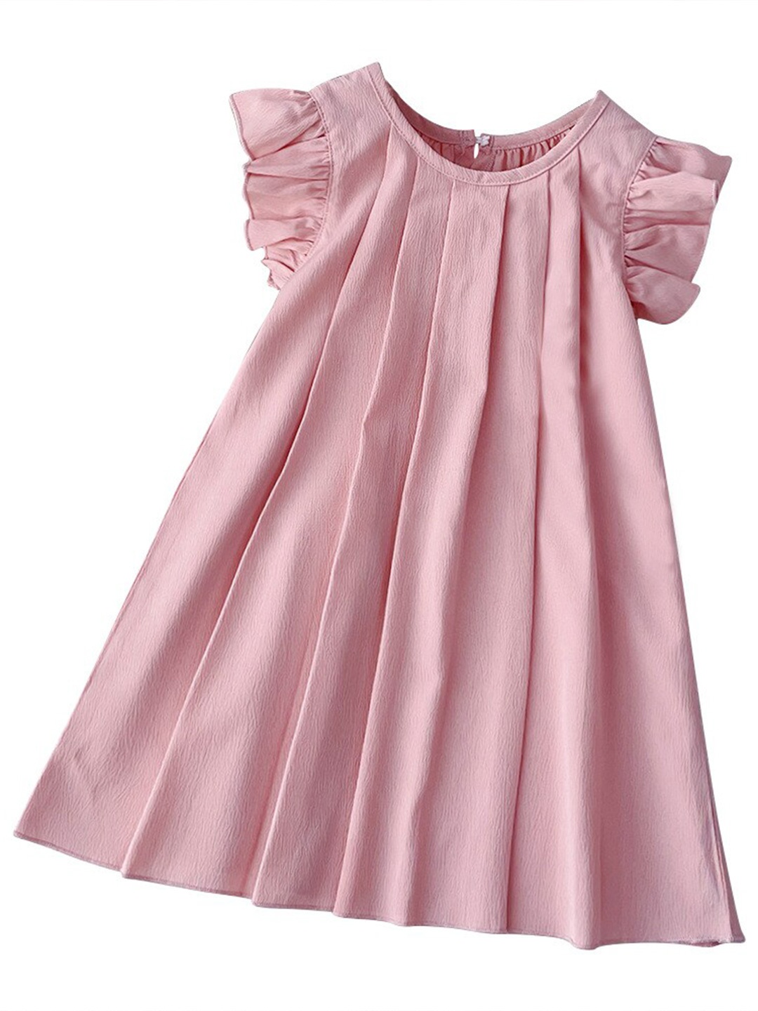 

StyleCast x Revolte Pink Girls Flutter Sleeves Pleated A-Line Dress