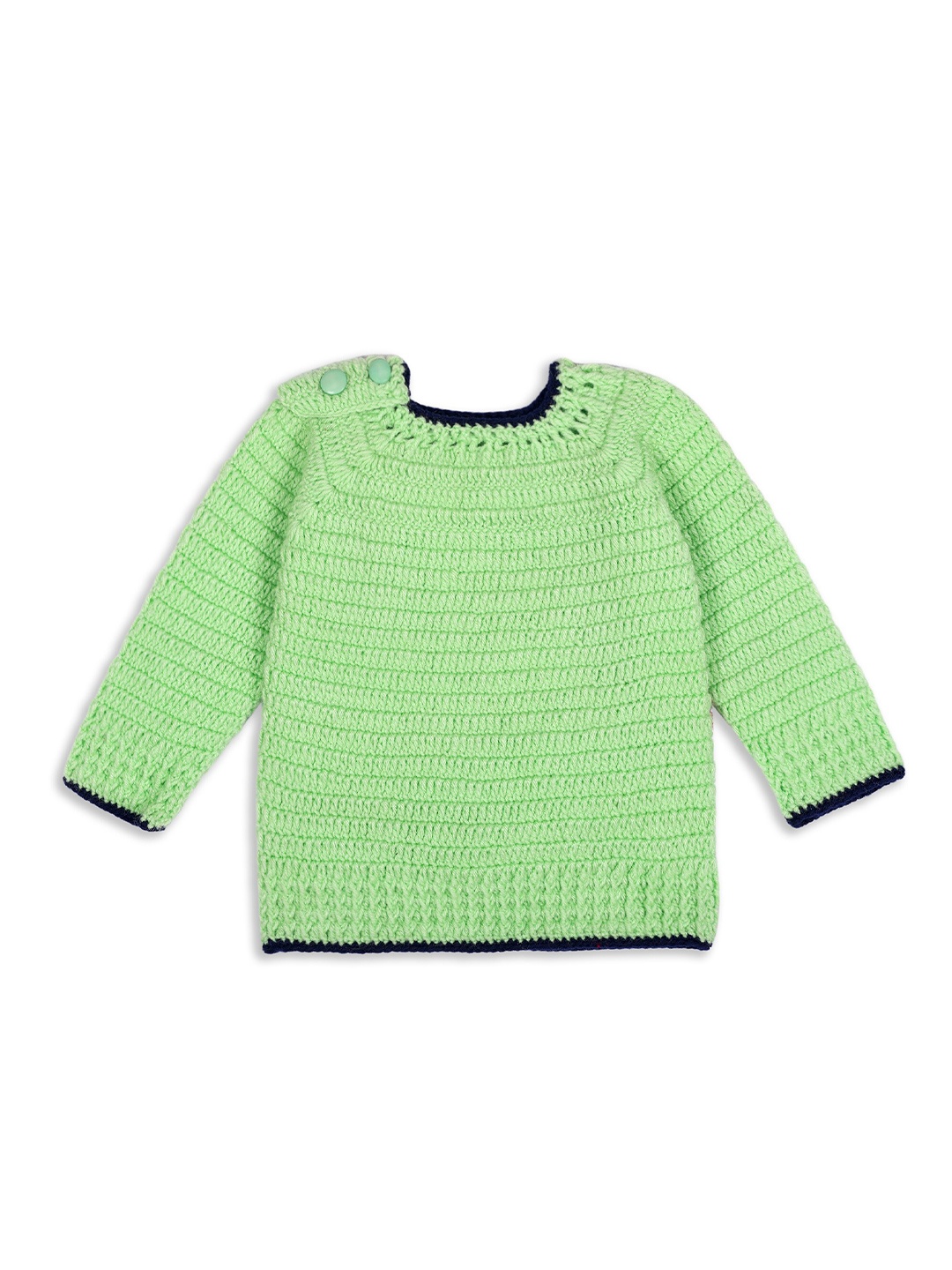 

WINDROP SOLUTIONS Kids Self Design Long Sleeves Acrylic Cable Knit Pullover Sweater, Lime green