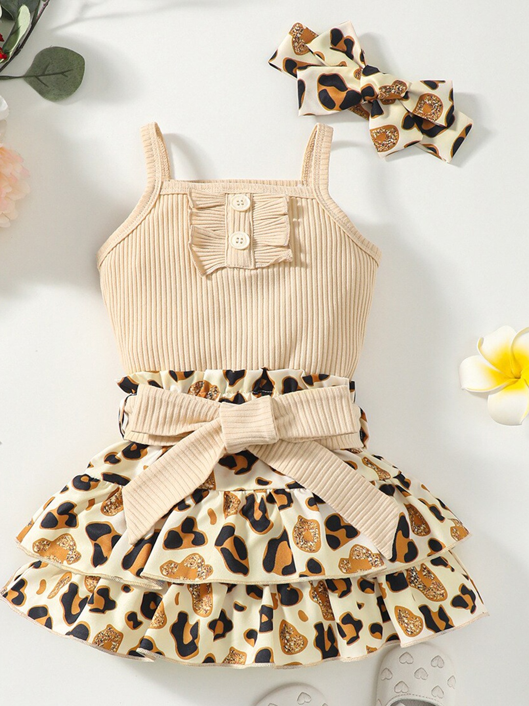 

StyleCast x Revolte Girls Top & Skirt, Beige