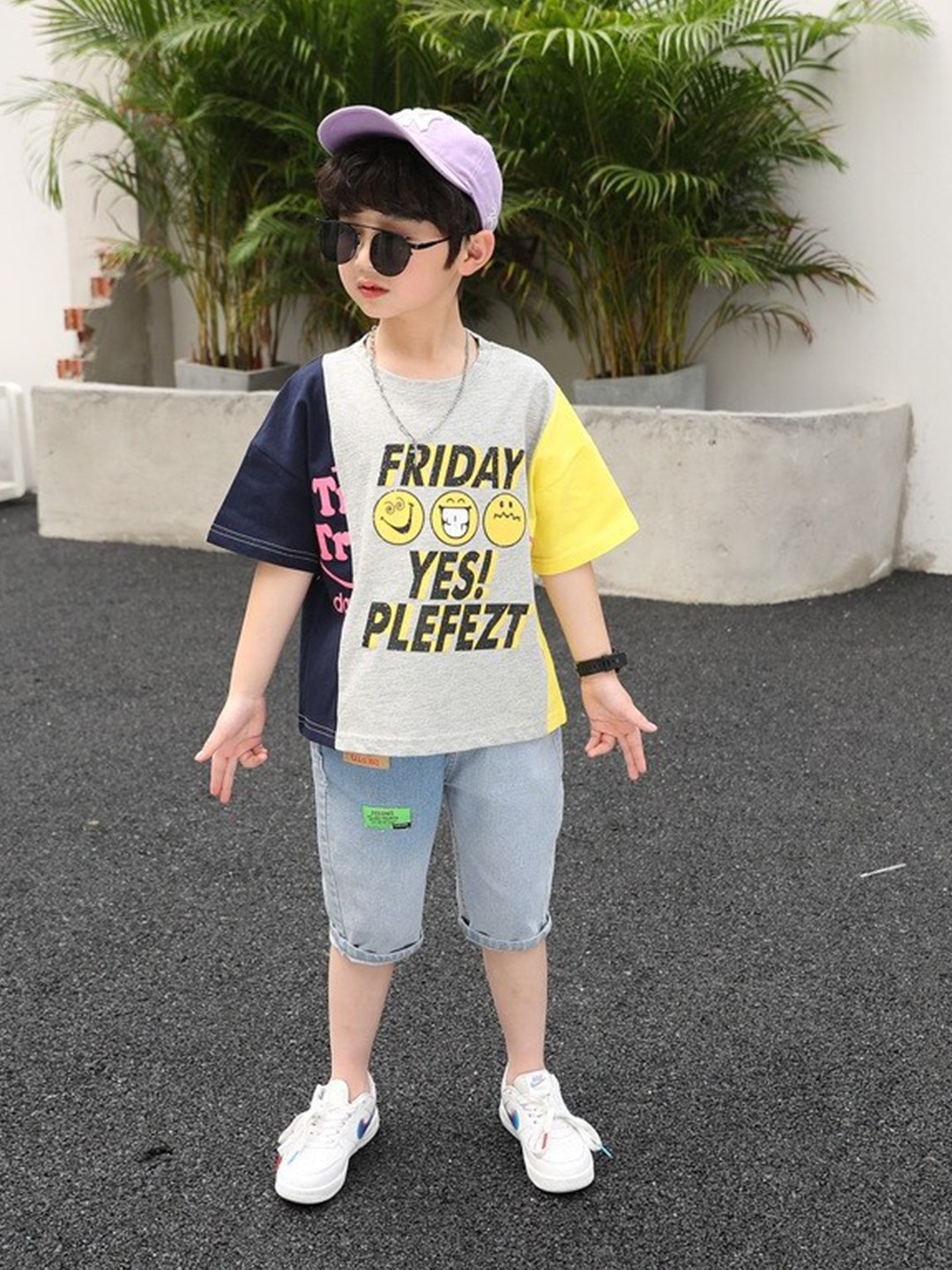 

StyleCast x Revolte Boys Printed T-shirt With Short, Yellow