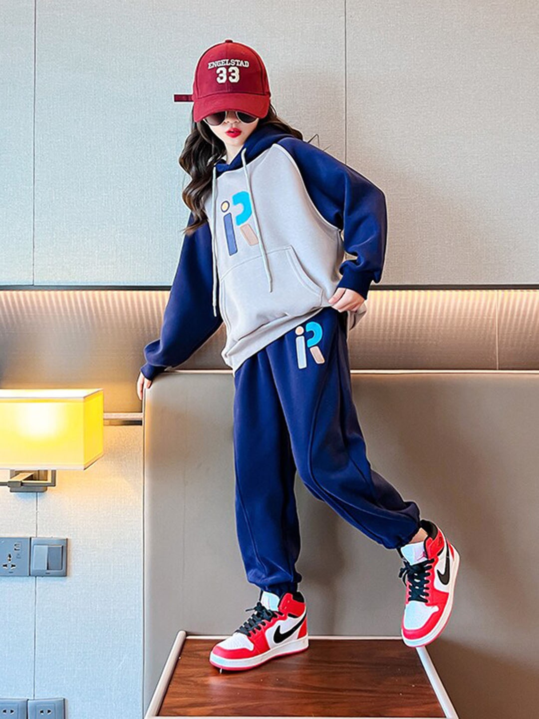 

StyleCast x Revolte Girls Colourblocked Top with Trousers, Blue