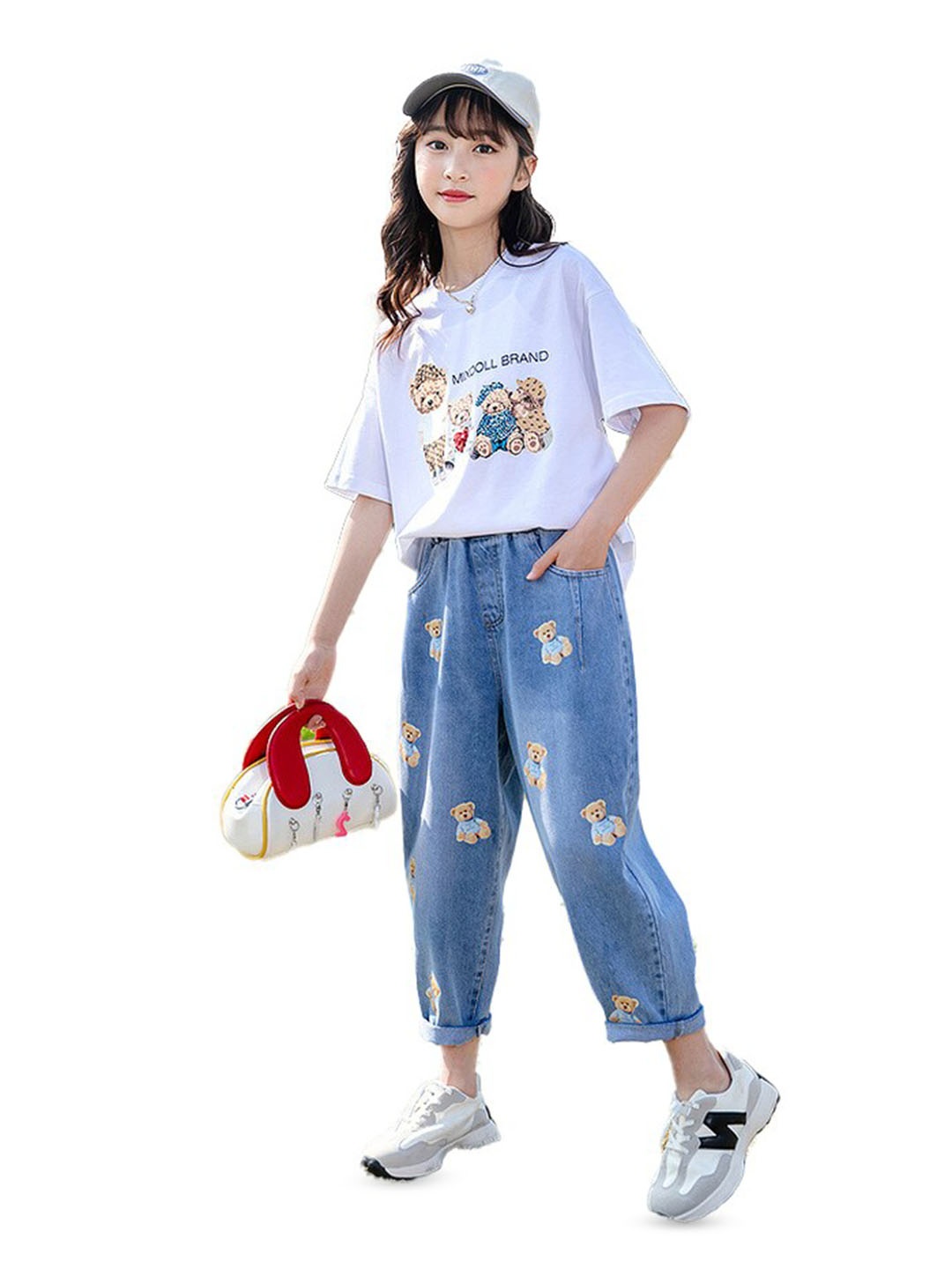 

StyleCast x Revolte Girls Printed T-Shirt with Trousers, White