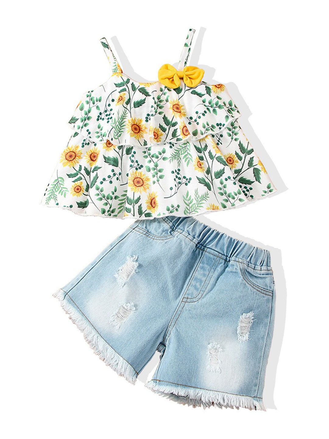 

StyleCast x Revolte Girls Printed Top with Shorts, Yellow