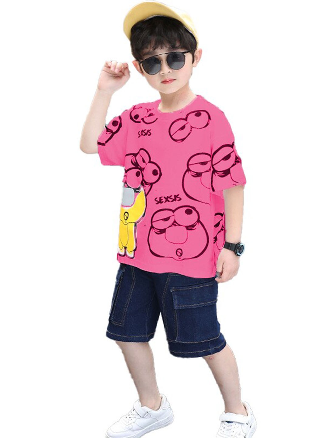 

StyleCast x Revolte Boys Printed T-shirt with Shorts, Pink