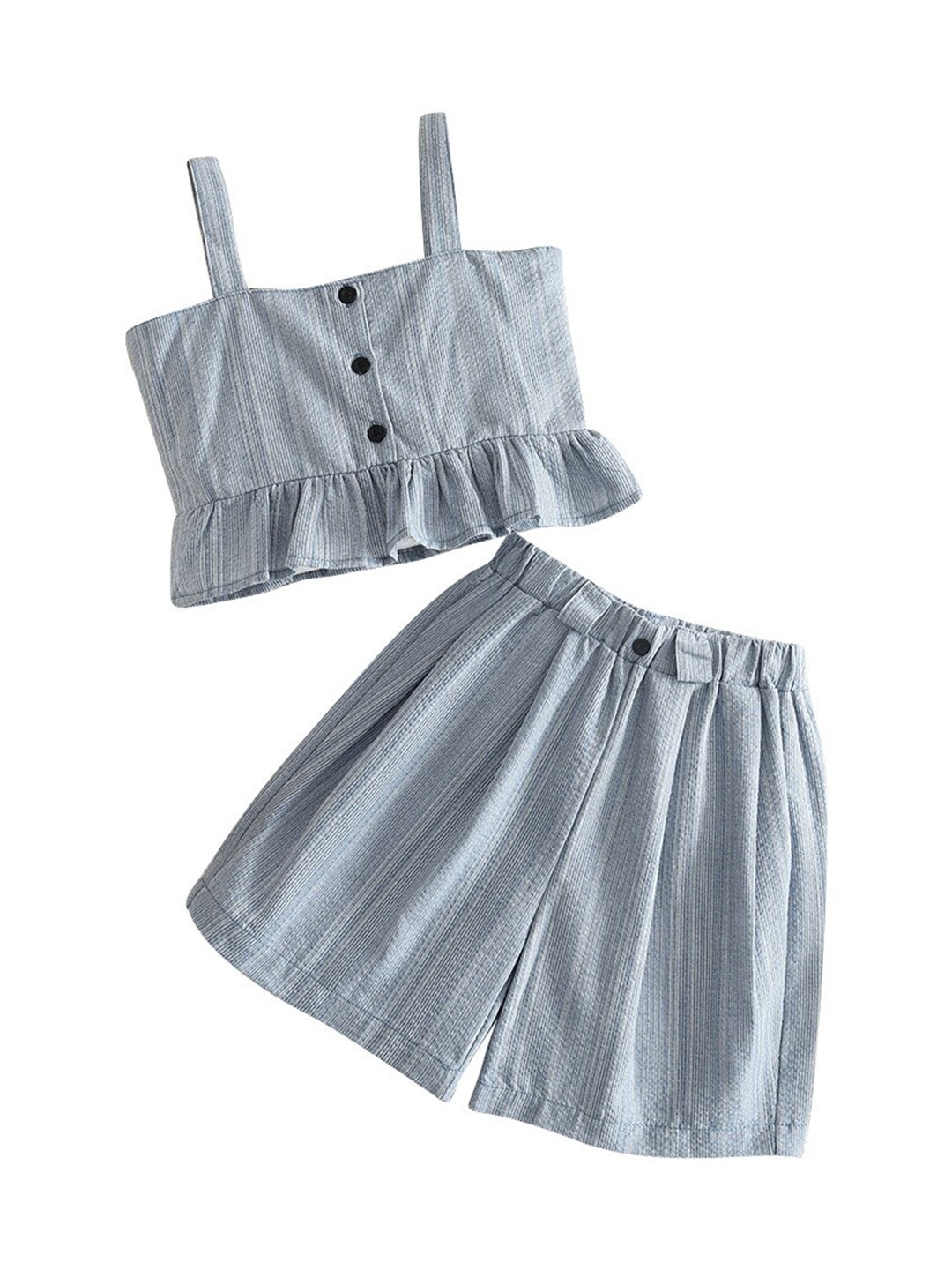 

StyleCast x Revolte Girls Grey Shoulder Strap Top with Skirt