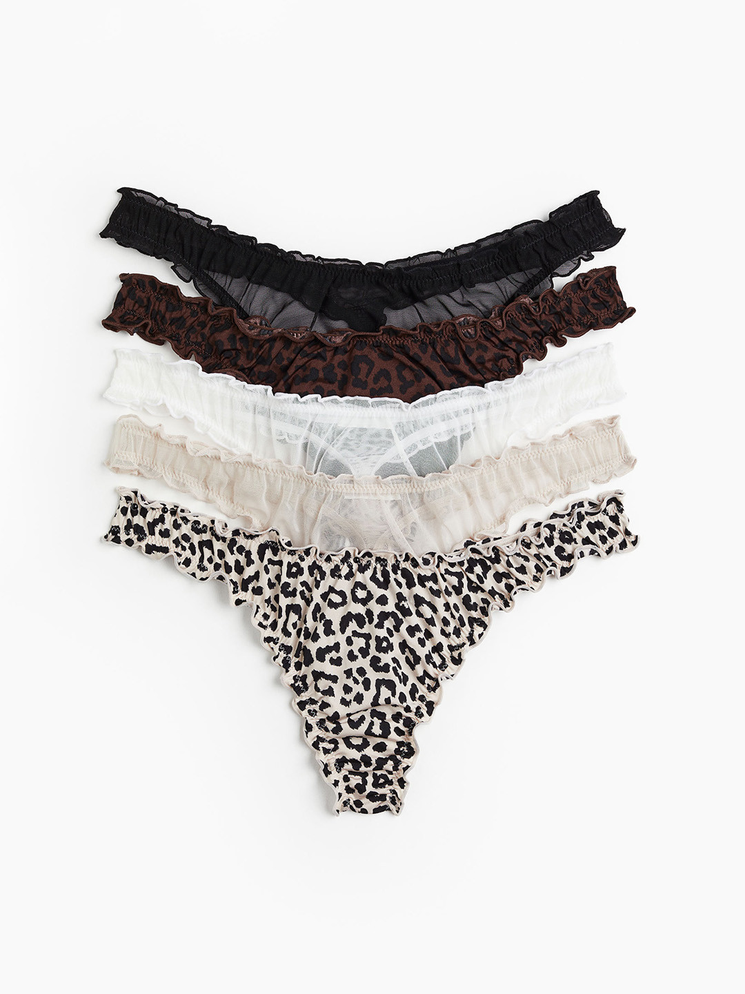 

H&M Women 5-Pack Thong Briefs, Beige