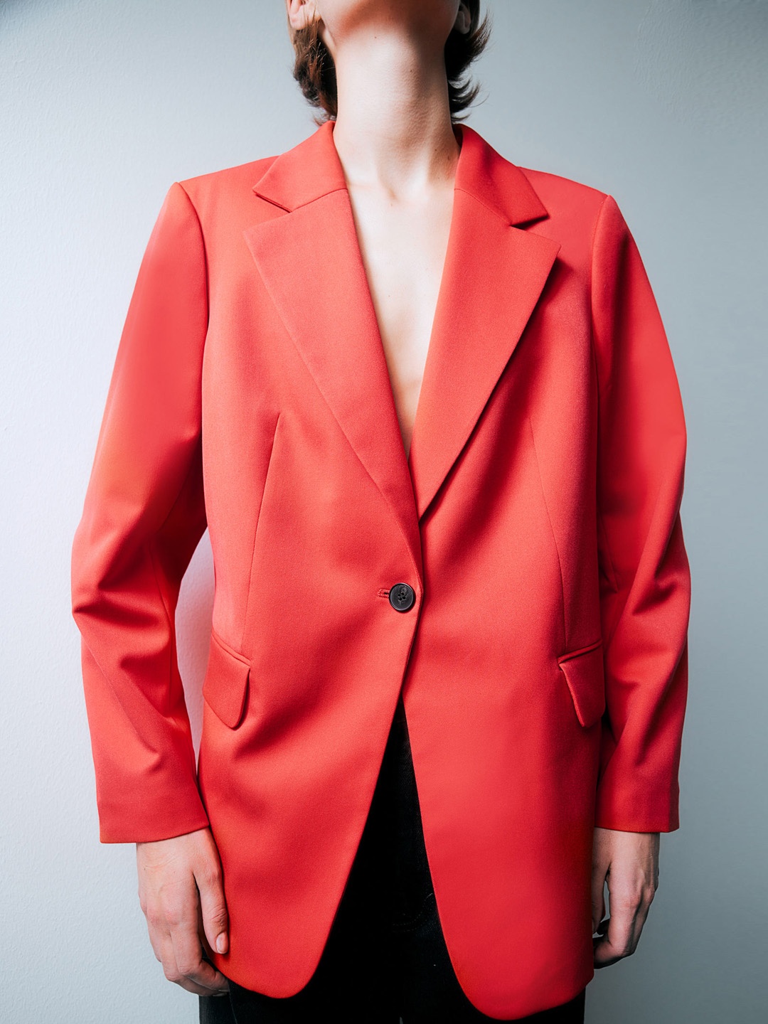 

H&M Single-Breasted Cheery Red Blazer