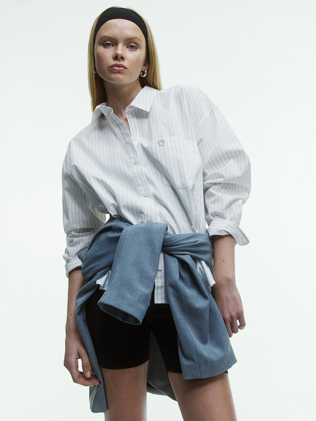 

H&M Oversized Cotton Shirt, White