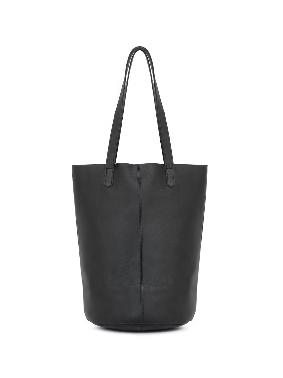 

Suvaska Leather Shopper Tote Bag, Black