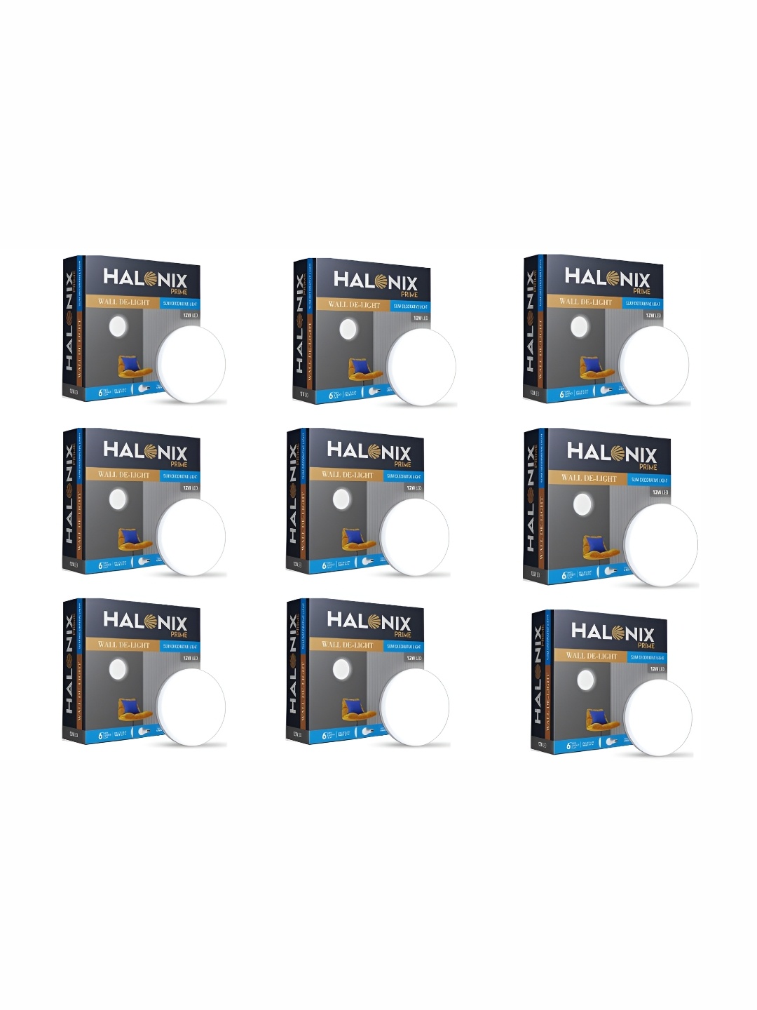 

Halonix White 9 Pcs Traditional Spherical Ceiling Lamps