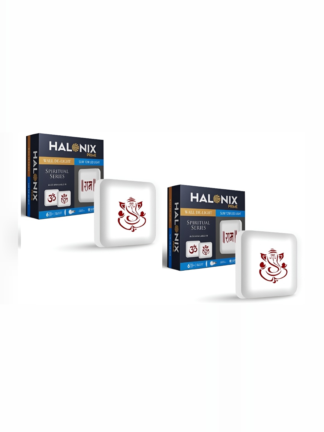 

Halonix White & Red 2 Pcs Printed Traditional Square Ceiling Lamps