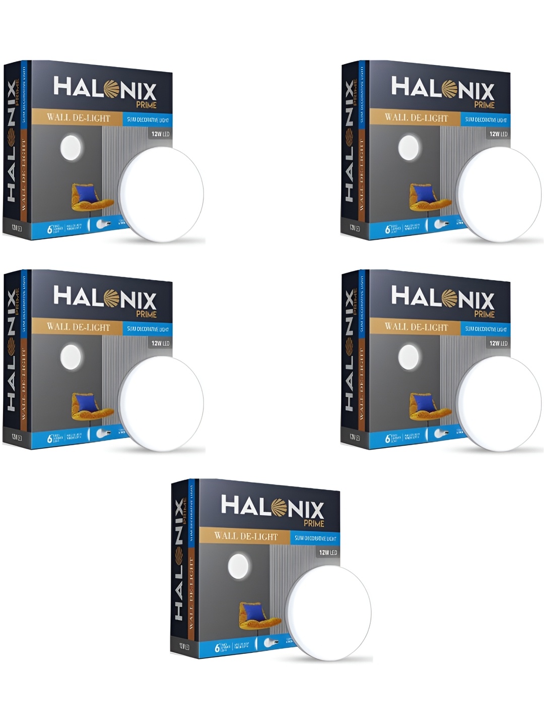 

Halonix White 5 Pcs Traditional Spherical Ceiling Lamps