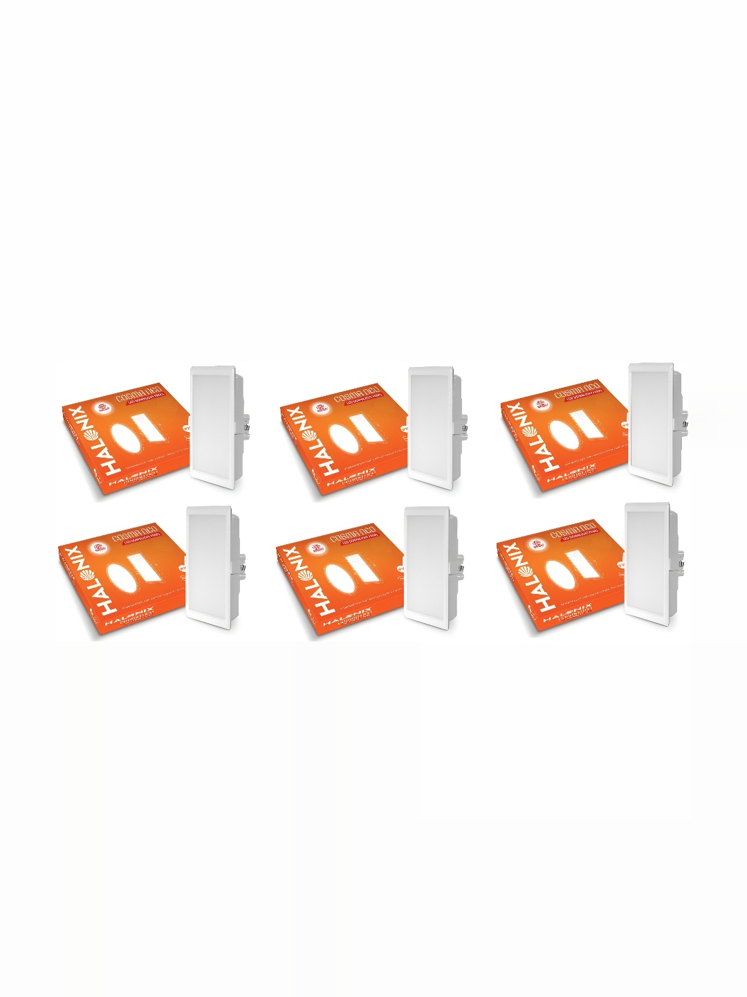 

Halonix White 6 Pcs Square Traditional Ceiling Lamps