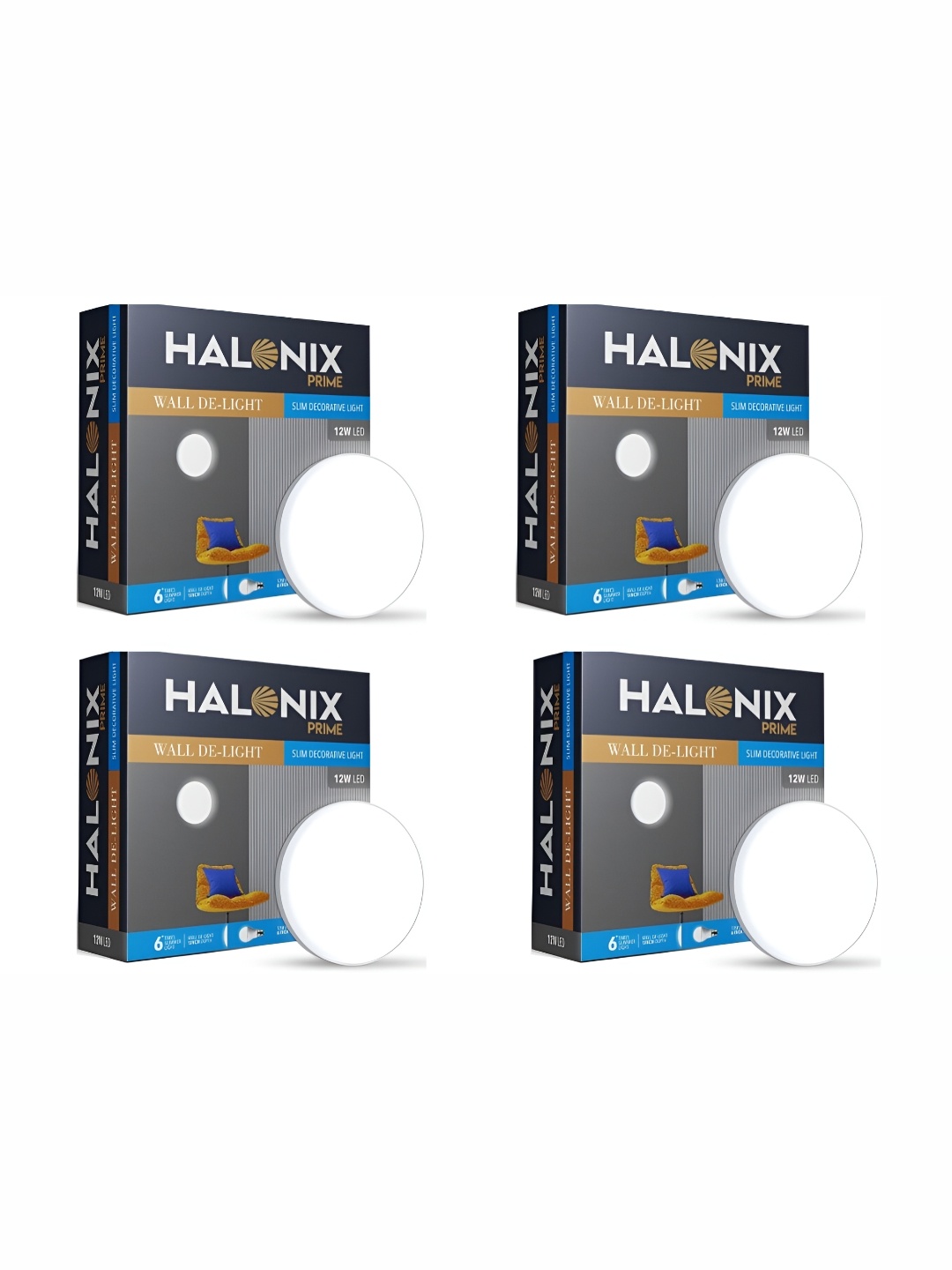 

Halonix White 4 Pcs Traditional Spherical Ceiling Lamps
