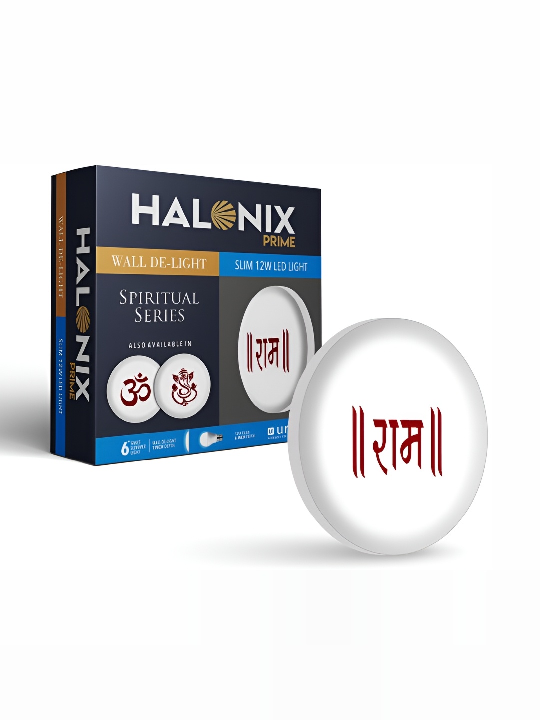 

Halonix White & Red Round Printed Metal Traditional Ceiling Lamp