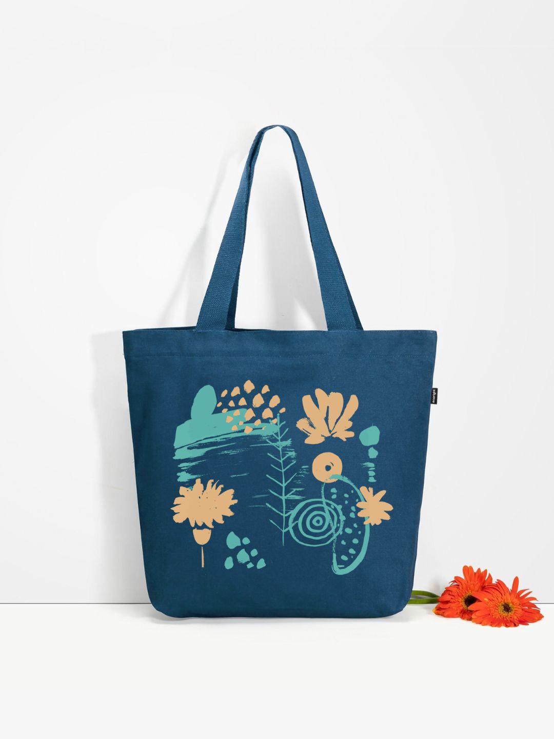 

EcoRight Graphic Printed Oversized Shopper Tote Bag, Blue