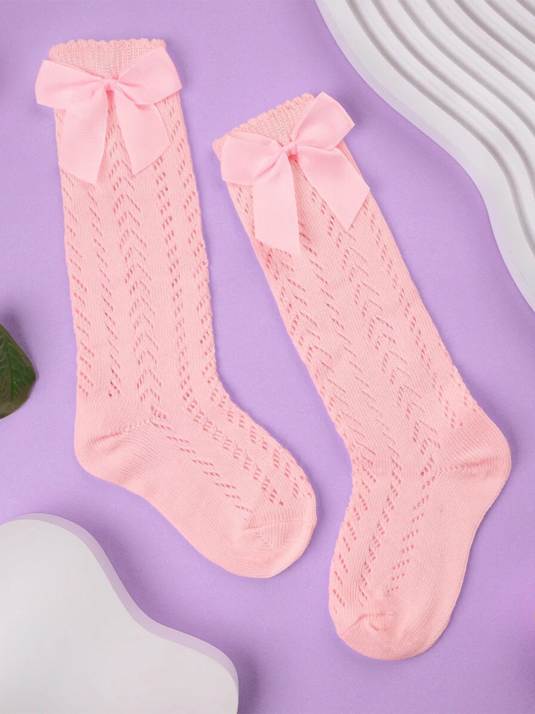 

KICKS & CRAWL Infants patterned Cotton Knee-Length Stockings Socks, Pink