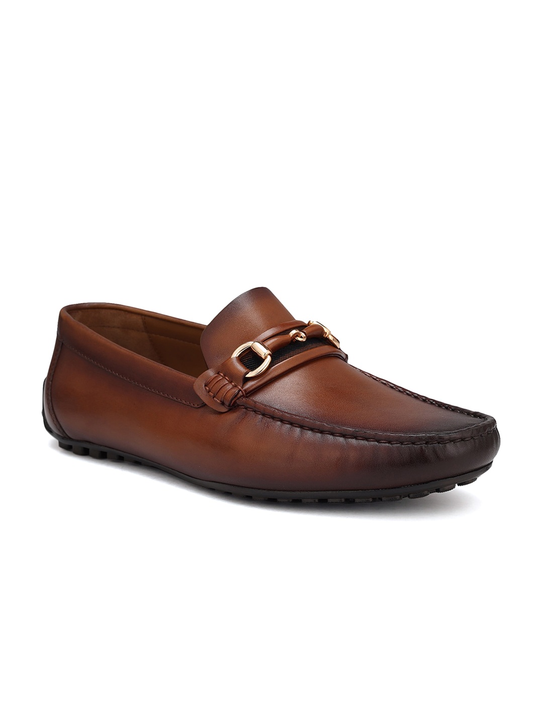 

ROSSO BRUNELLO Men Leather Formal Loafers, Tan