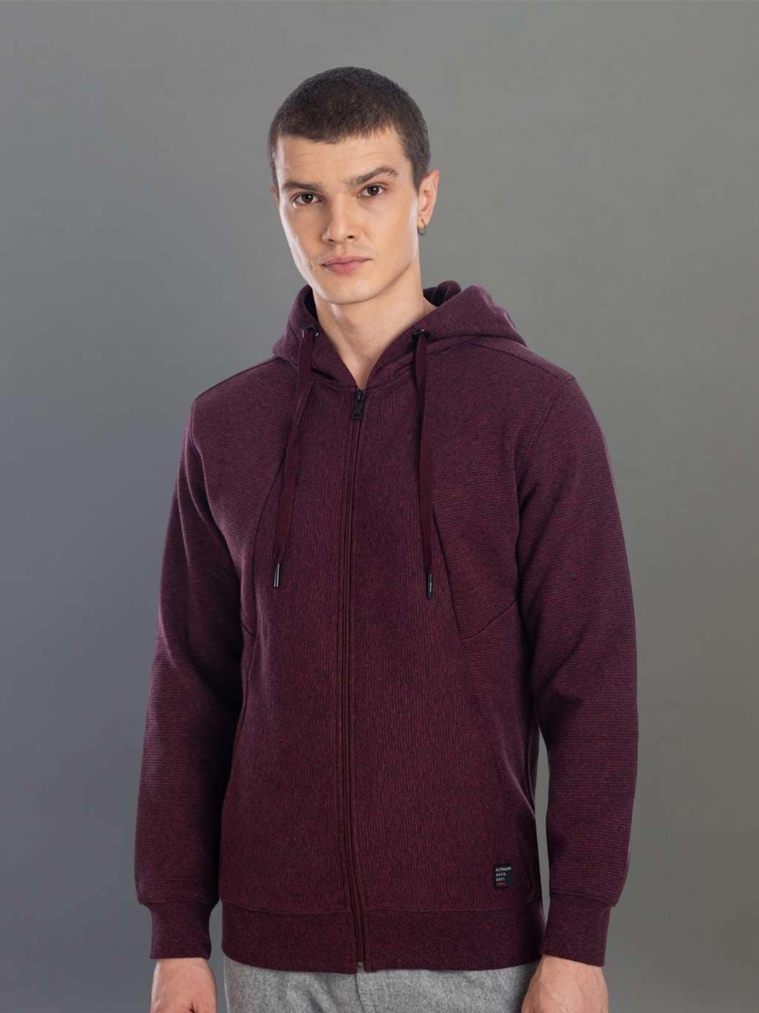 

AXMANN Hooded Long Sleeves Sweatshirt, Maroon