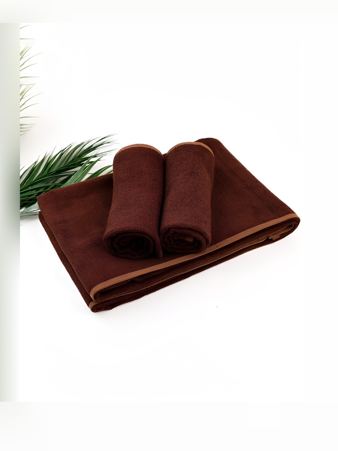 

Moms Home Brown 3 Pieces Cotton Bamboo 600 GSM Bath Towel & Hand Towel