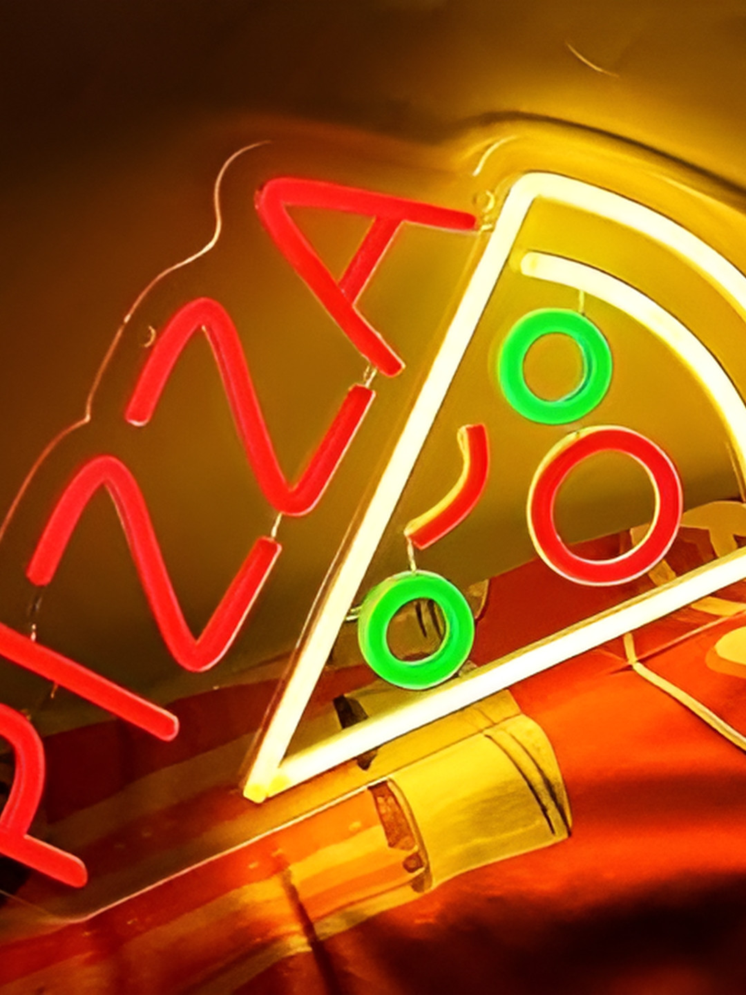

Neon signs india Yellow & Red Pizza LED String Lights