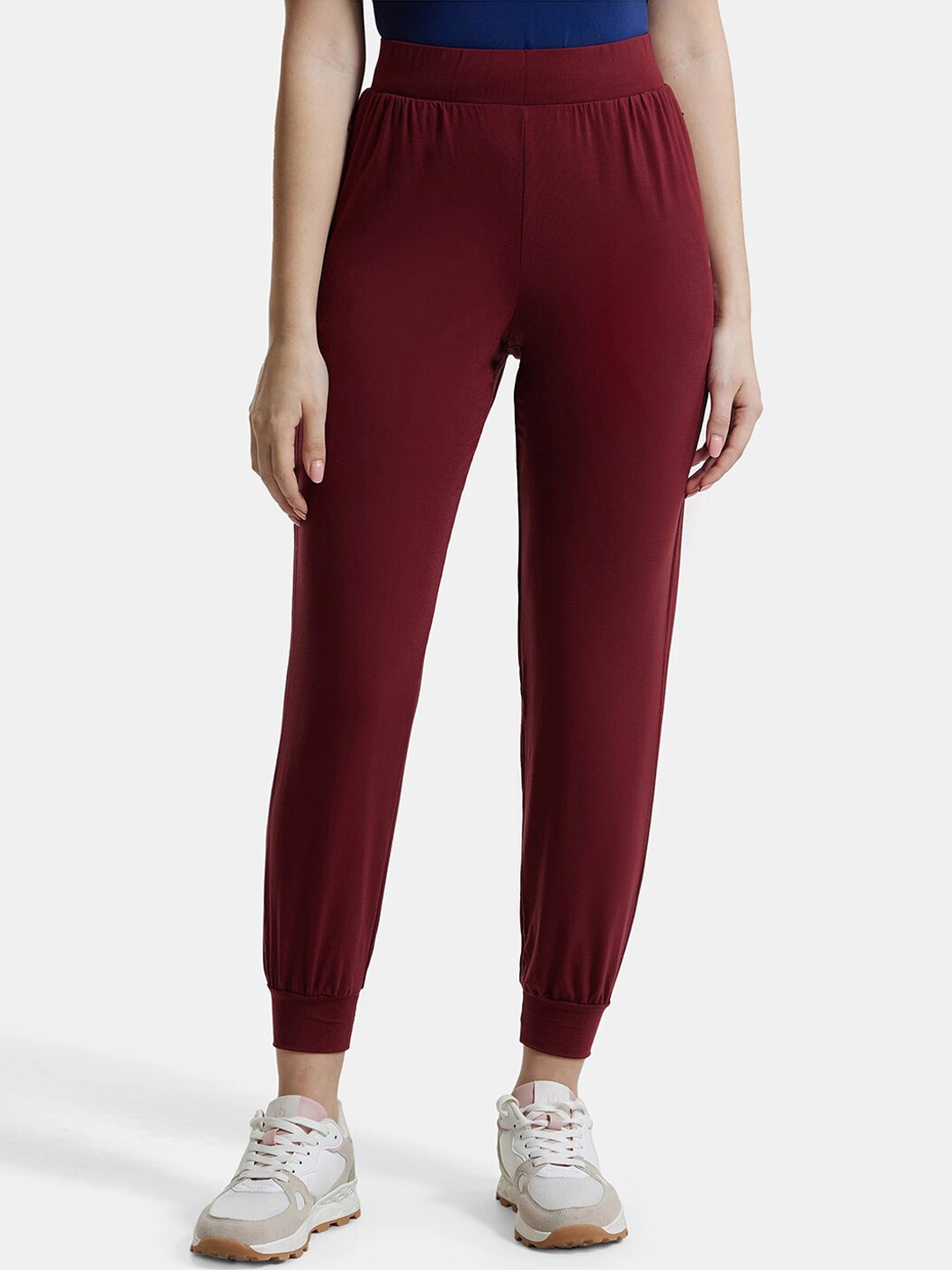 

Jockey JW55 Women Relaxed-Fit Anti Microbial Properties Yoga Joggers, Red