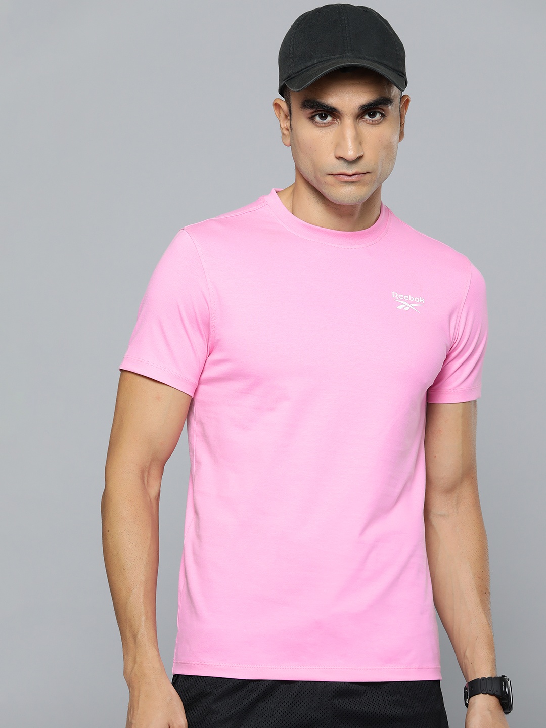 

Reebok Round Neck Short Sleeves Sports T-shirt, Pink