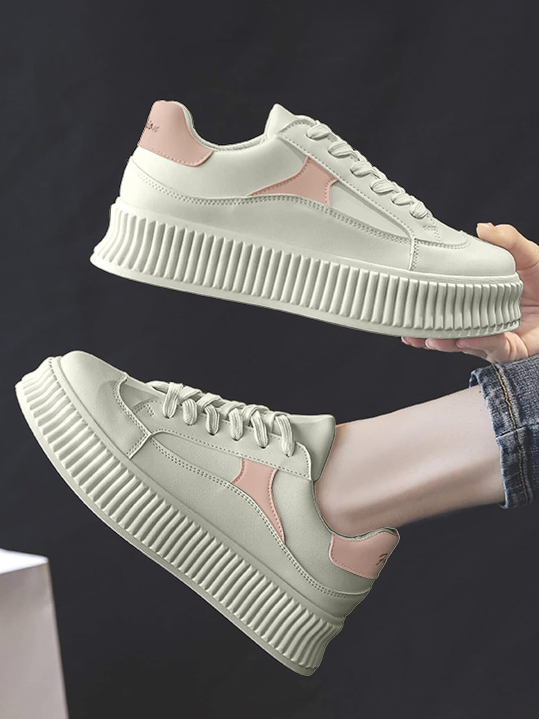 

LULU & SKY Women Lace Up Trainers, White