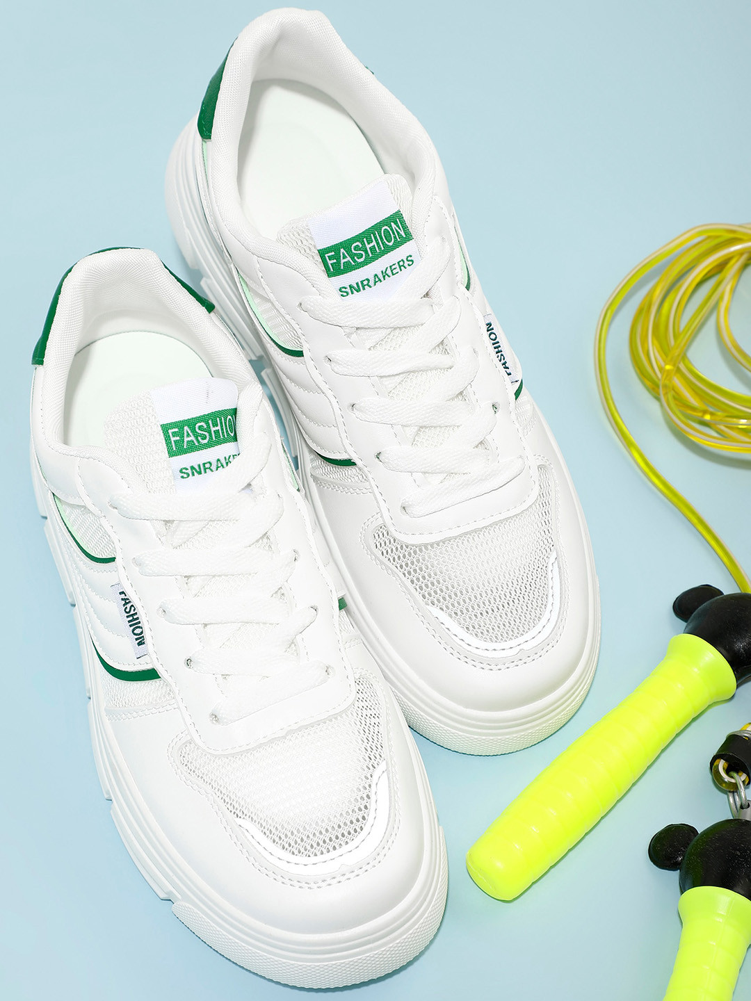 

LULU & SKY Women Round Toe Trainers Sneakers, Green
