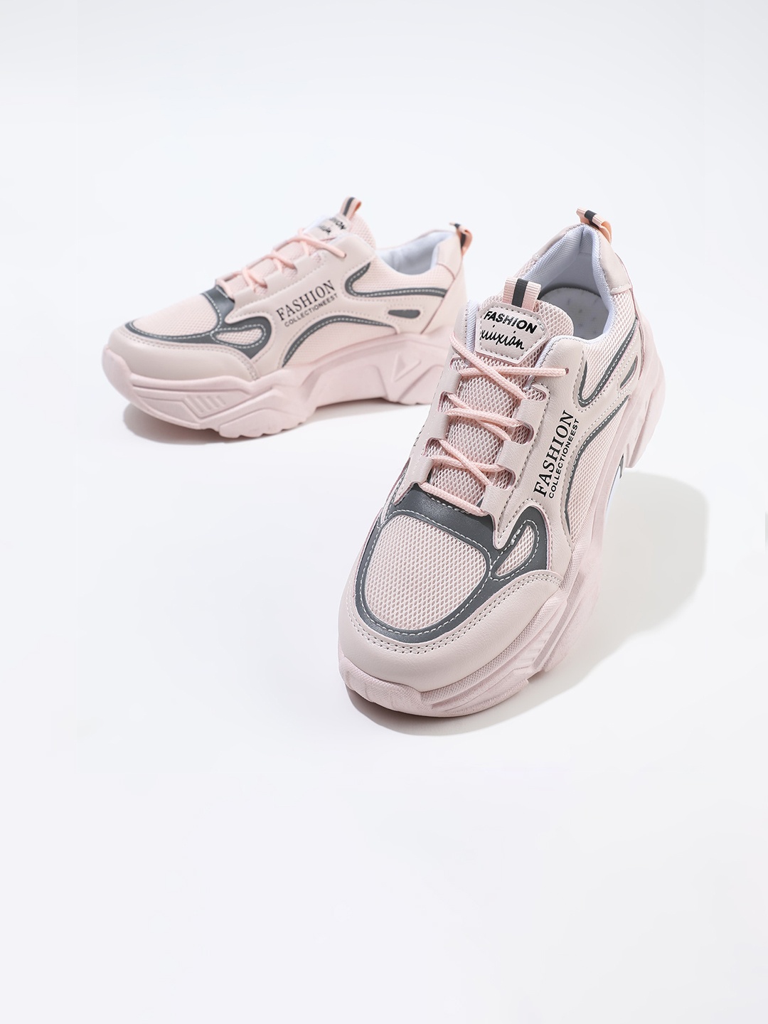 

LULU & SKY Women Round Toe Trainers Sneakers, Pink