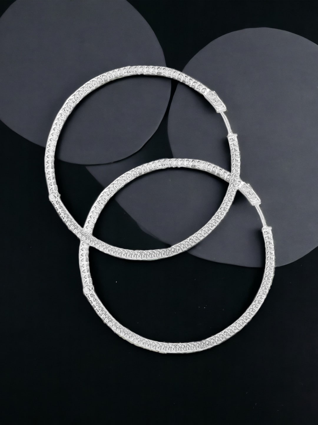 

Taraash 925 Sterling Silver Circular Hoop Earrings