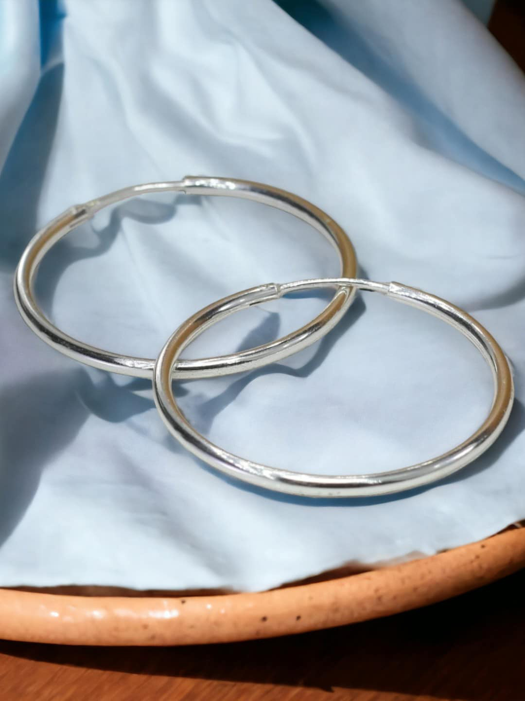 

Taraash 925 Sterling Silver Circular Hoop Earrings