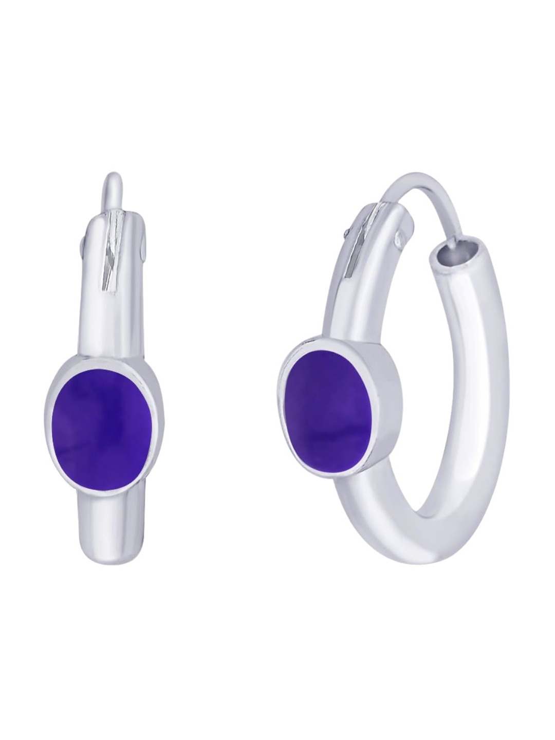 

Taraash 925 Sterling Silver Cubic Zirconia Circular Studs Earrings, Purple