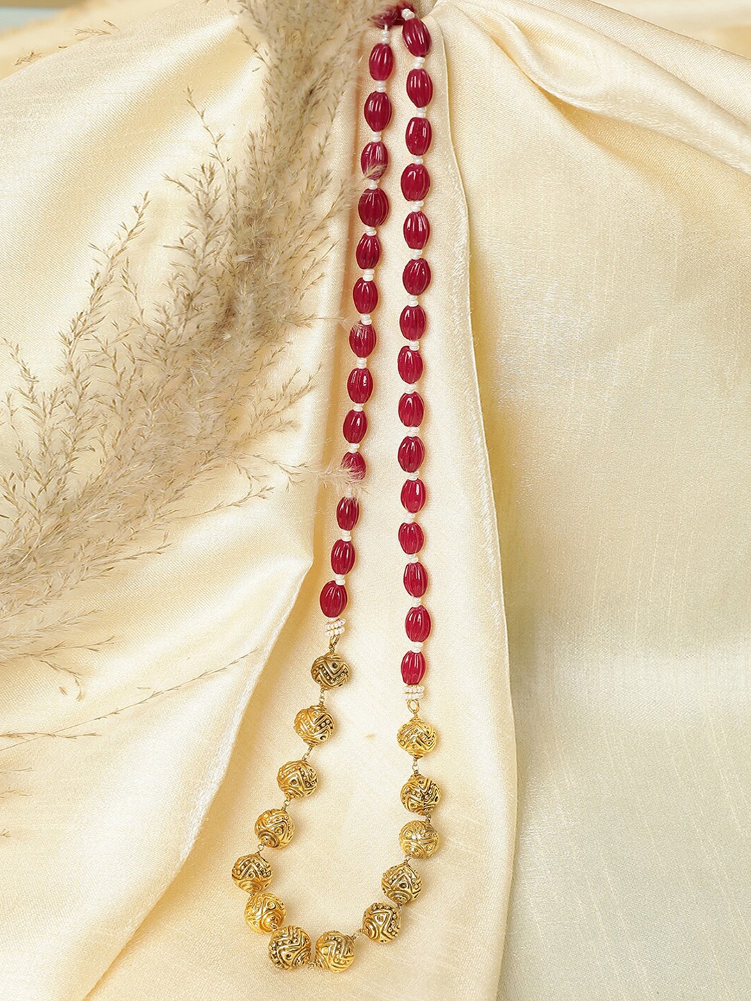 

XAGO Brass Gold-Plated Pearls Necklace